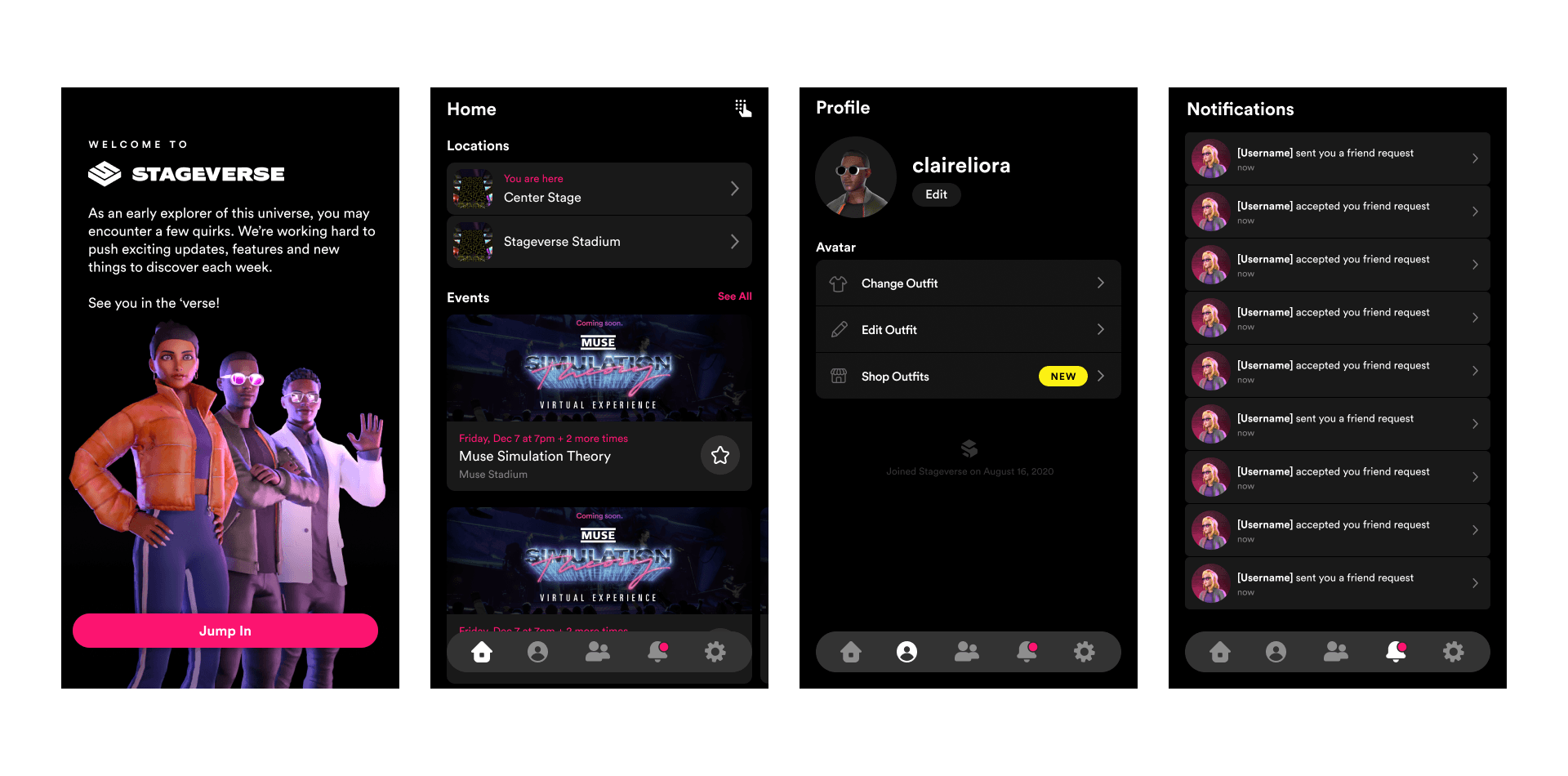 Stageverse VR interface
