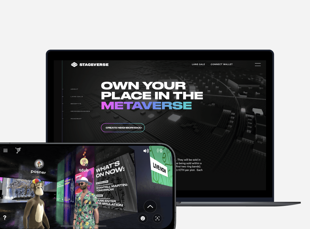Stageverse metaverse platform interface