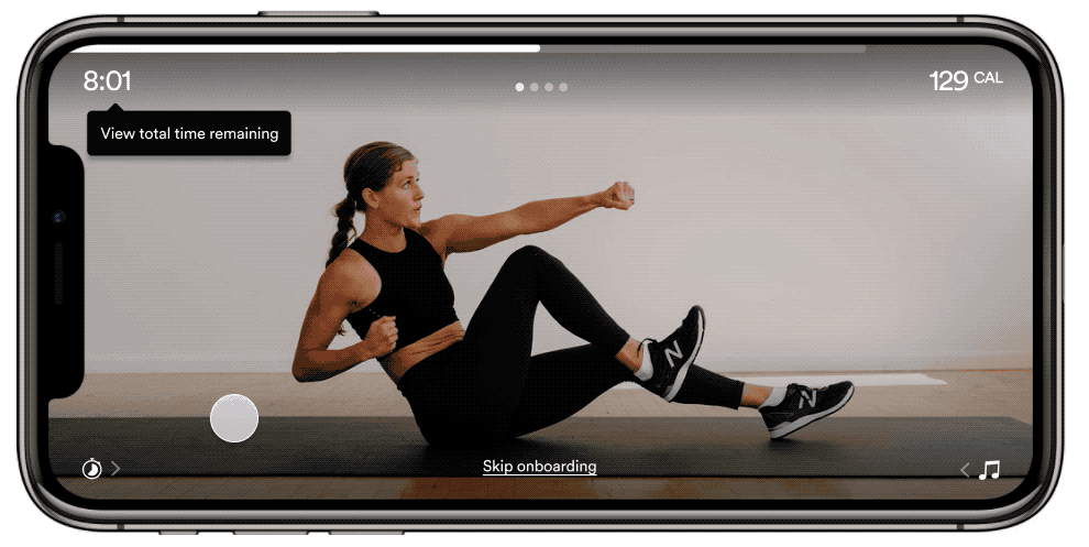 Onboarding flow animation